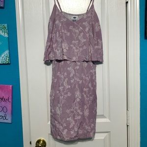 Old Navy Floral Light Purple/White Dress